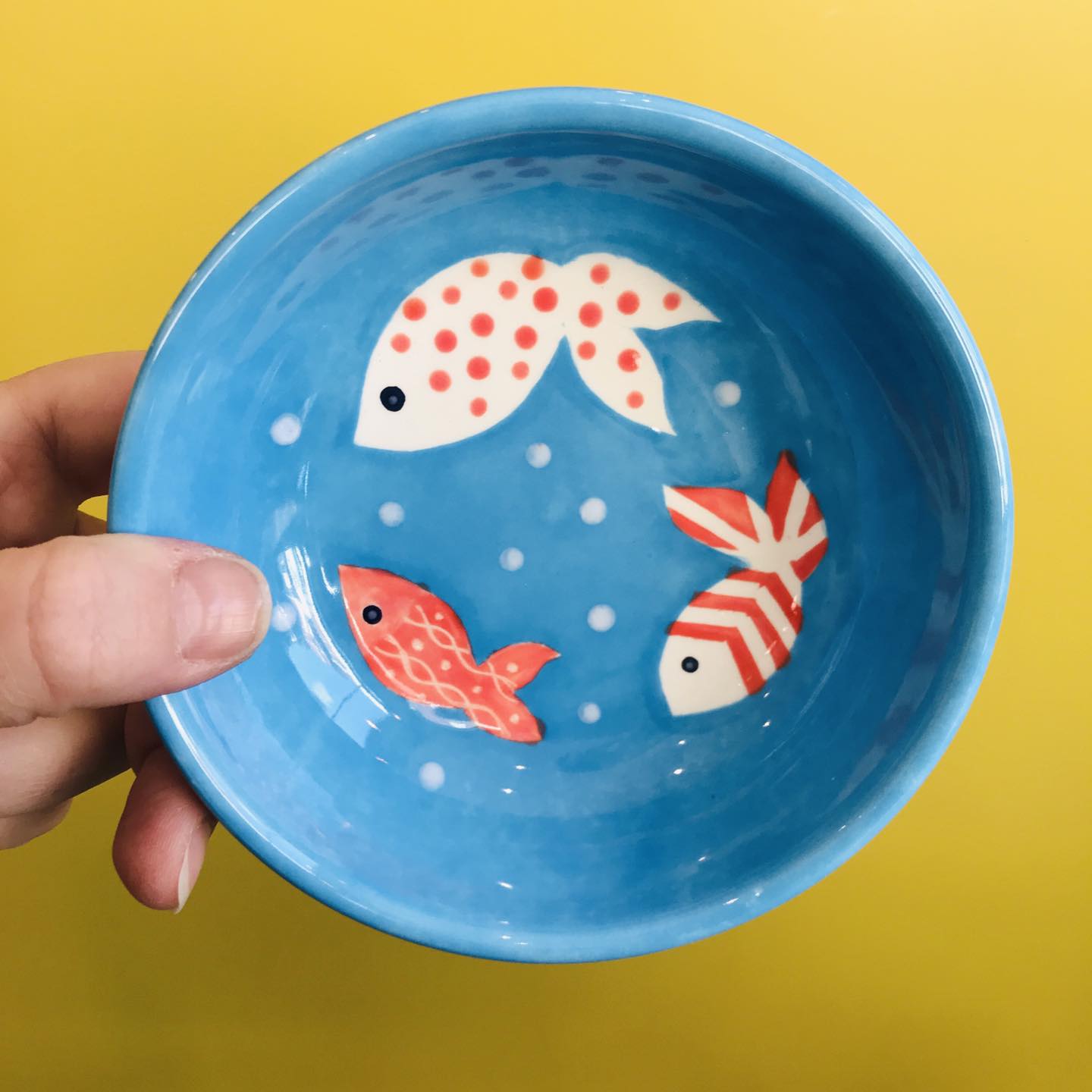 poissons céramique peinture